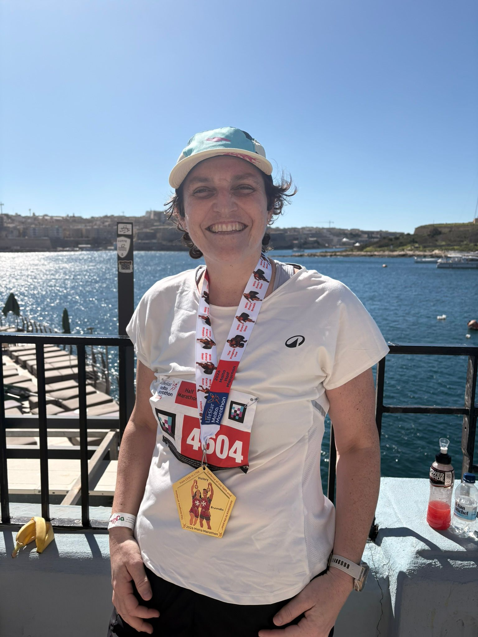 Maria after completing a charity run